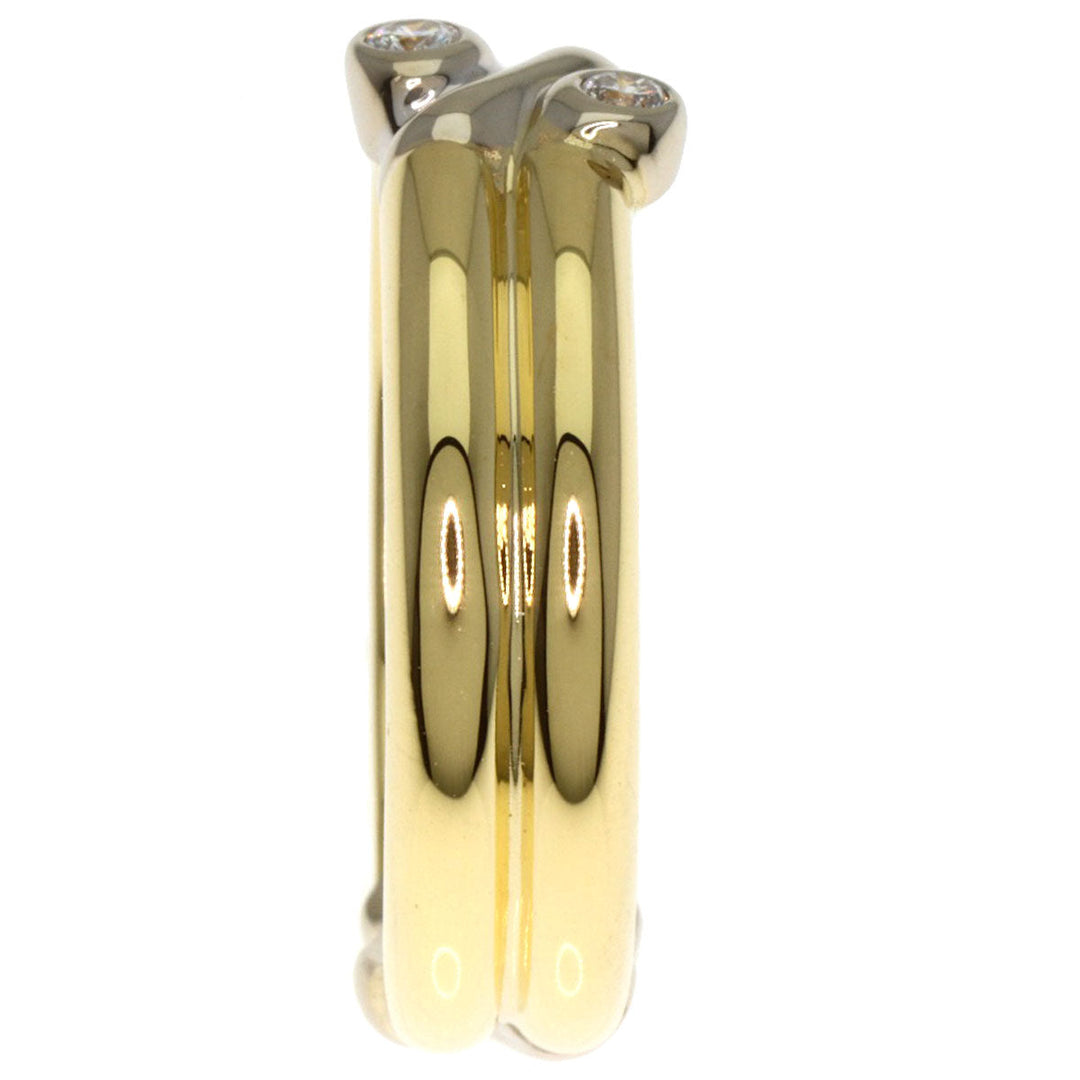 TIFFANY&Co. Ring 18K Yellow Gold gold Signature 2P Diamond