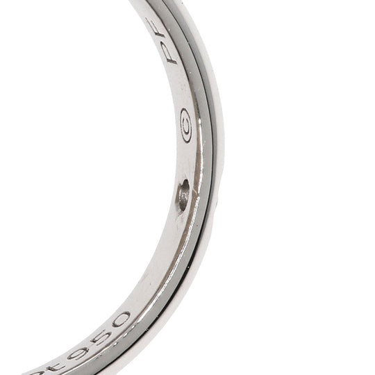 CARTIER Ring PT950 Silver Classic 1P Diamond #47 Women Used Authentic