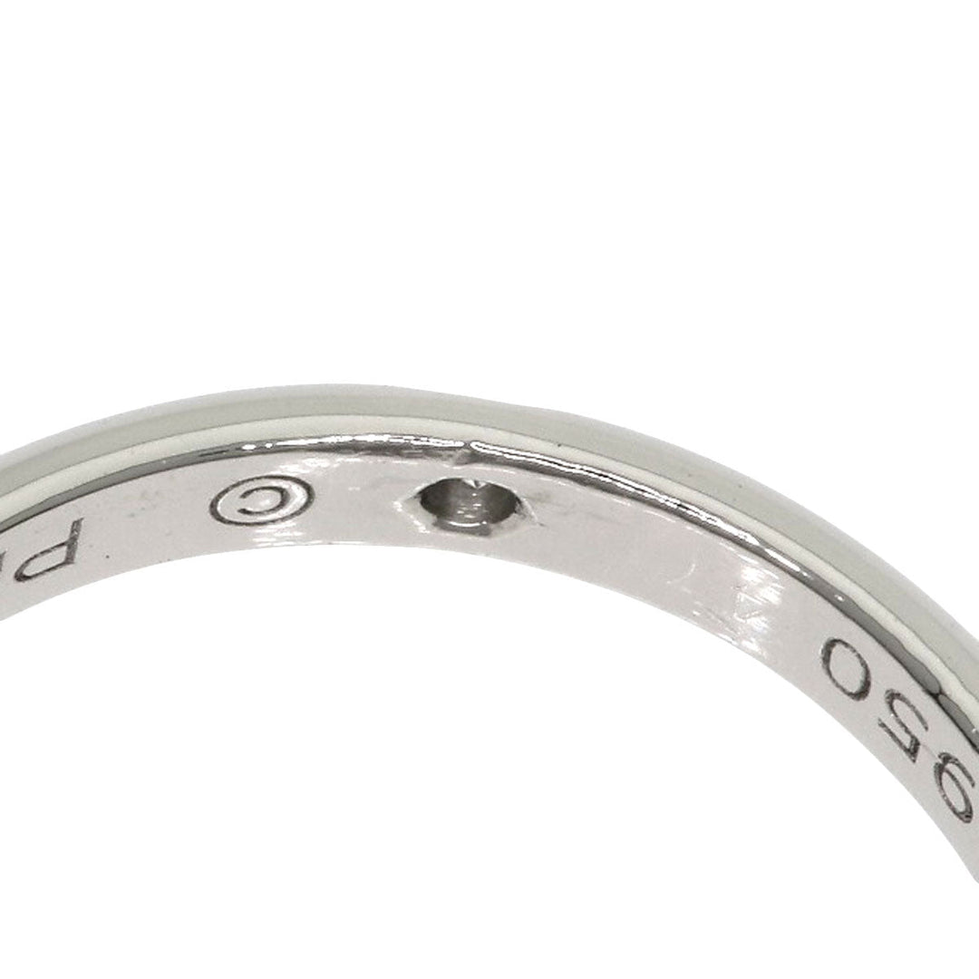 CARTIER Ring PT950 Silver Classic 1P Diamond #47 Women Used Authentic