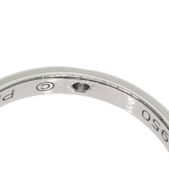 CARTIER Ring PT950 Silver Classic 1P Diamond #47 Women Used Authentic