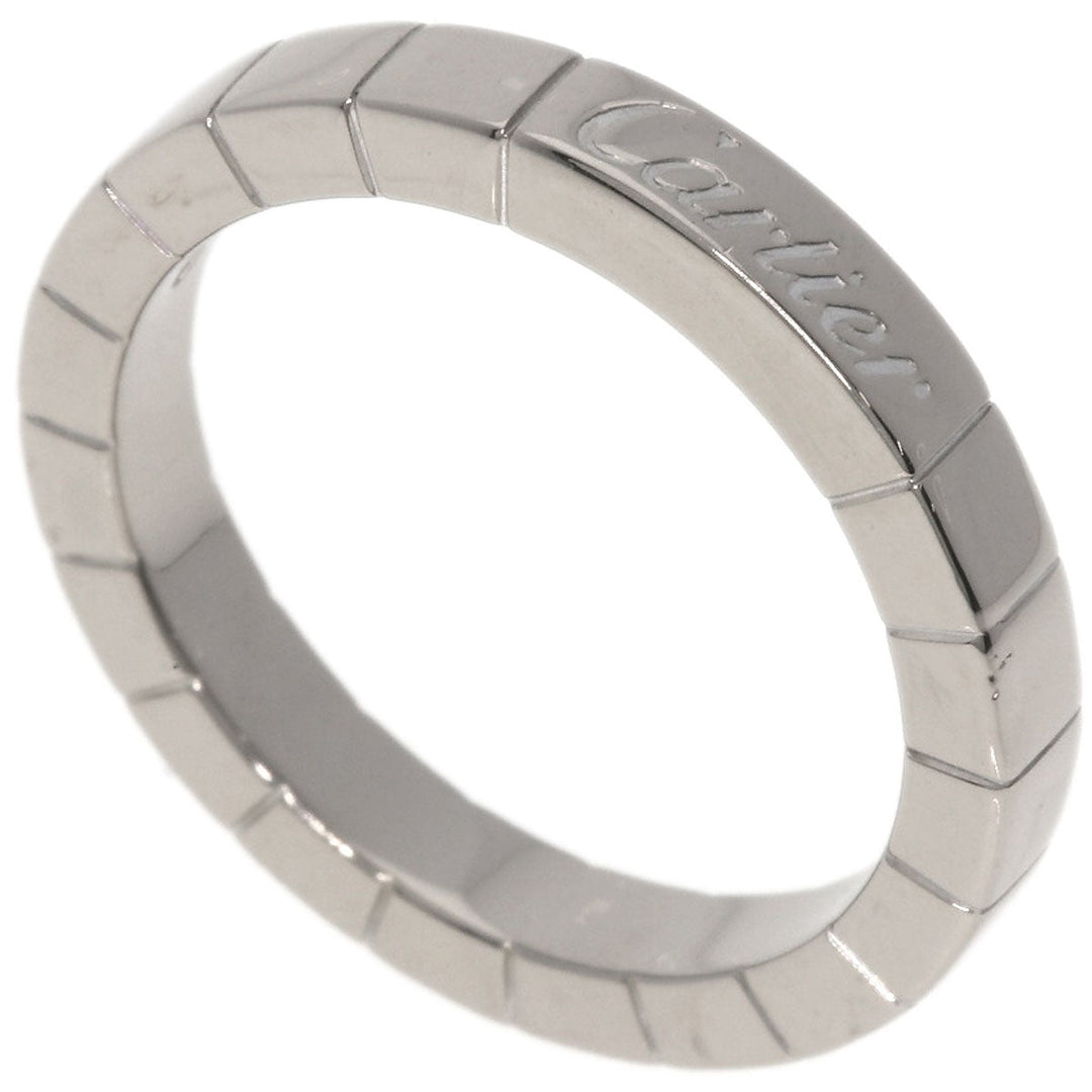 CARTIER Ring K18WG Silver Laniere # 49 Women Used Authentic