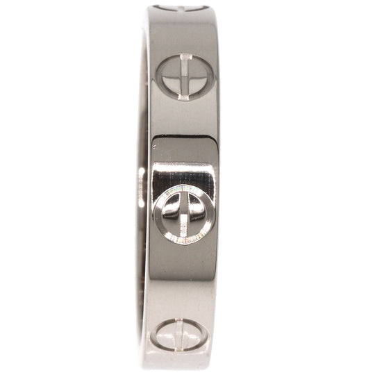 CARTIER Ring K18WG Silver Mini Love Ring #50 Women Used Authentic