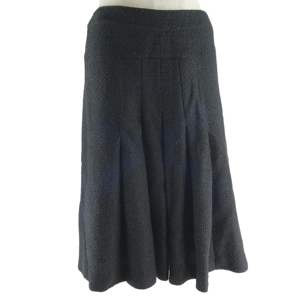 CHANEL skirt P18107V10311 Wool, Nylon gray Flare Women 38 Used Authentic