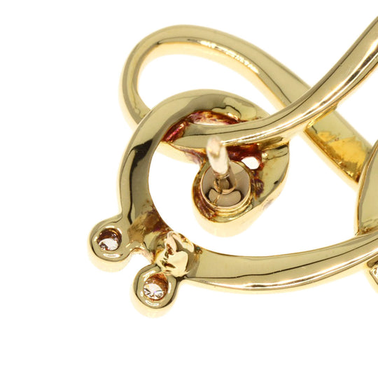 MIKIMOTO Brooch 18K Yellow Gold gold Baby Pearl Pearl Diamond Treble Clef Pin Brooch Women Used Authentic