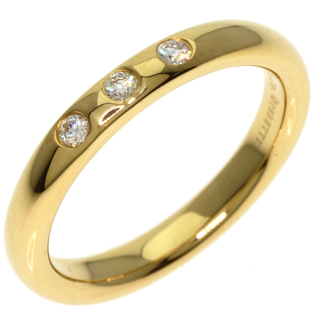TIFFANY&Co. Ring 18K Yellow Gold gold Stacking Band 3P Diamond