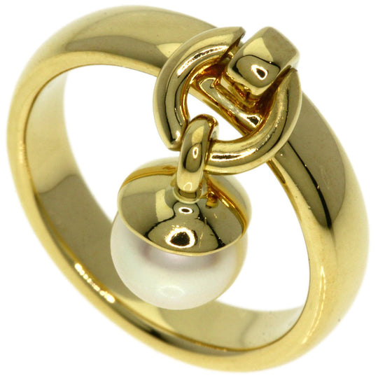 TIFFANY&Co. Ring 18K Yellow Gold gold Door Knock Pearl Women Used Authentic