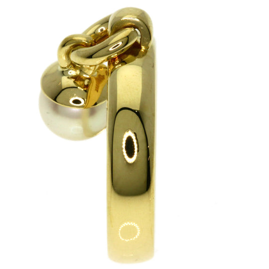 TIFFANY&Co. Ring 18K Yellow Gold gold Door Knock Pearl Women Used Authentic