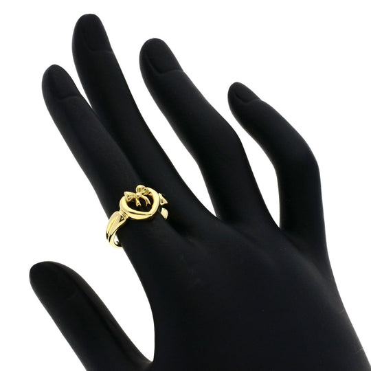 TIFFANY&Co. Ring 18K Yellow Gold gold Ribbon heart