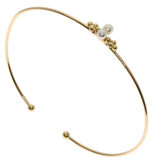 MIKIMOTO bracelet 18K Yellow Gold gold Baby Pearl Bangle Women Used Authentic