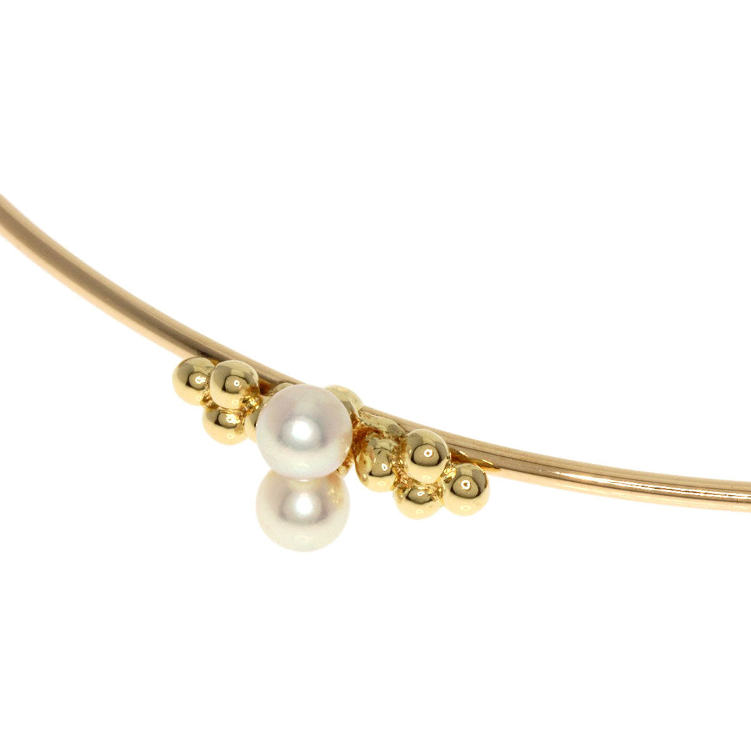 MIKIMOTO bracelet 18K Yellow Gold gold Baby Pearl Bangle Women Used Authentic