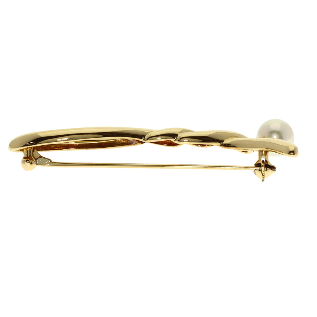 MIKIMOTO Brooch 18K Yellow Gold gold Akoya pearl Pearl Women Used Authentic