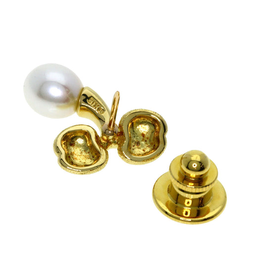 MIKIMOTO Brooch 18K Yellow Gold gold Bud Freshwater Pearl Pearl Women Used Authentic