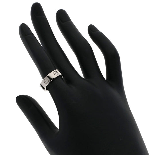 CARTIER Ring K18WG Silver Love Ring #50