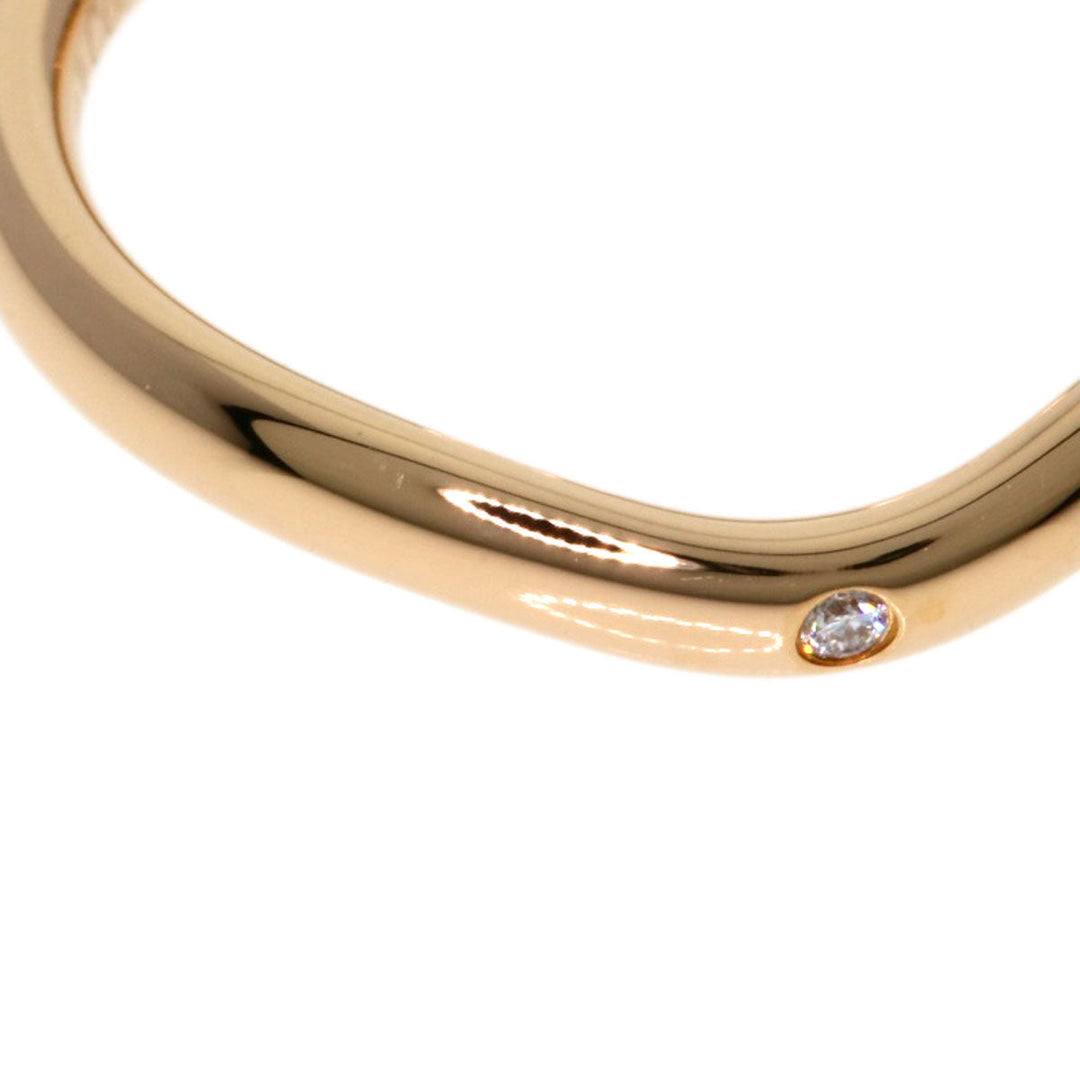 TIFFANY&Co. Ring 18K Pink Gold gold Curved Band Diamond Women Used Authentic