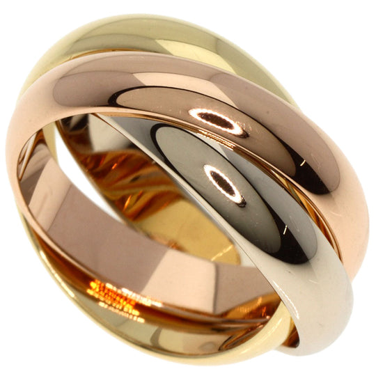 CARTIER Ring K18YG , K18WG , K18PG gold Trinity MM #48 Women Used Authentic