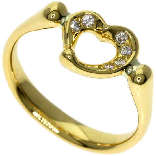 TIFFANY&Co. Ring 18K Yellow Gold gold Open heart diamond Women Used Authentic