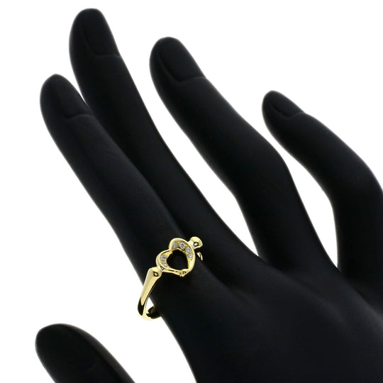 TIFFANY&Co. Ring 18K Yellow Gold gold Open heart diamond Women Used Authentic