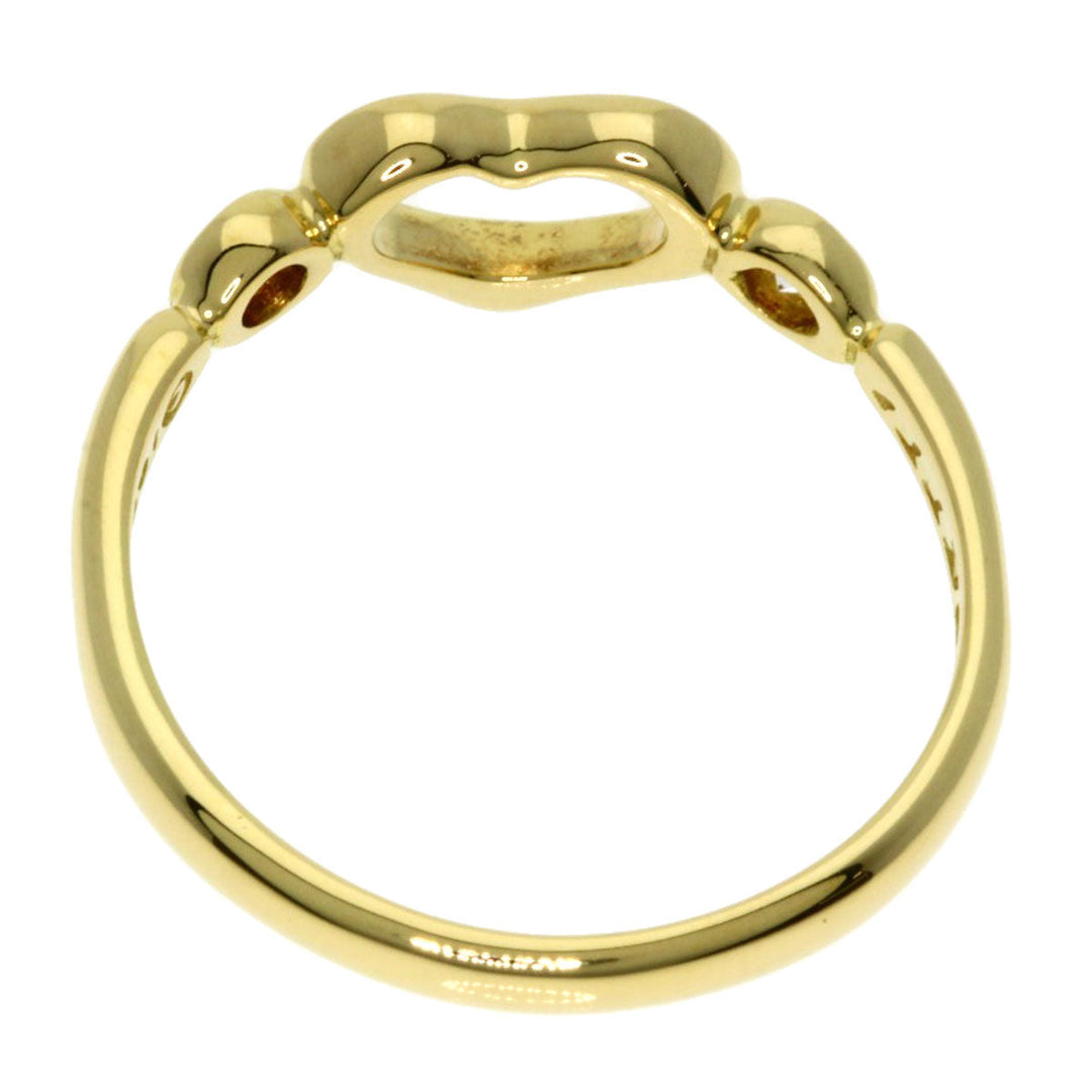 TIFFANY&Co. Ring 18K Yellow Gold gold Open Heart 2P Diamond Women Used Authentic