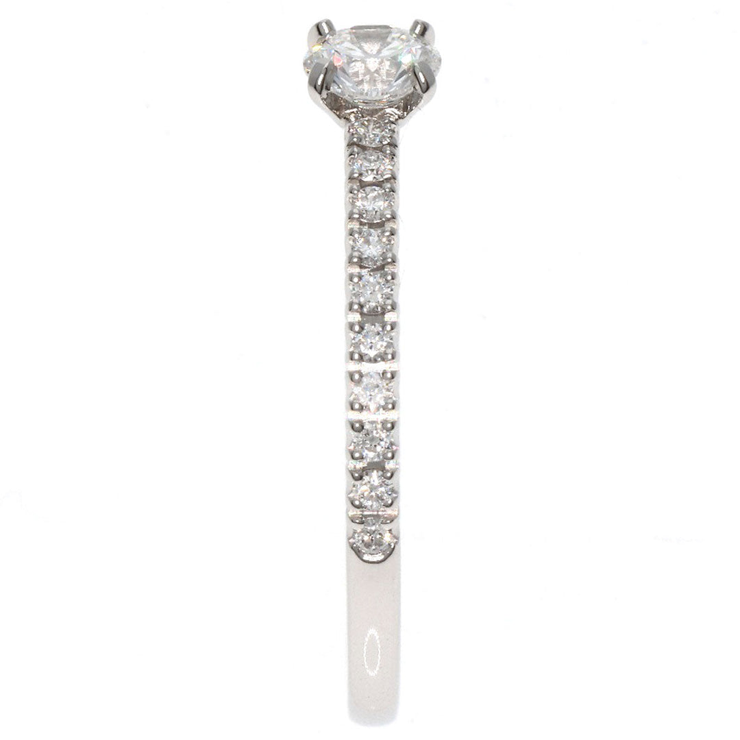 CARTIER Ring PT950 Silver Etanceldo Diamond E-VVS2-EX Women Used Authentic