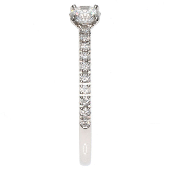 CARTIER Ring PT950 Silver Etanceldo Diamond E-VVS2-EX Women Used Authentic