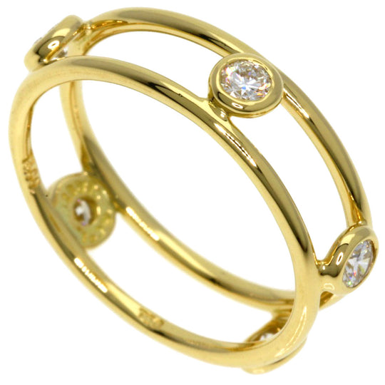 TIFFANY&Co. Ring 18K Yellow Gold gold Double Wire Ring 5P Diamond Women Used Authentic