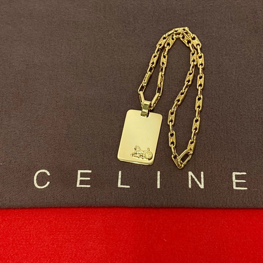 CELINE Necklace Gold Plated gold