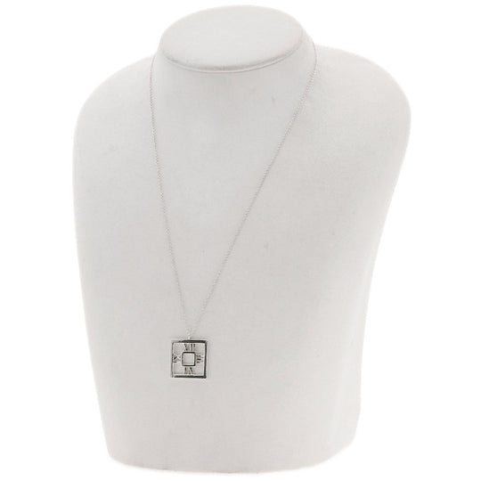 TIFFANY&Co. Necklace SV Silver atlas open square Women Used Authentic