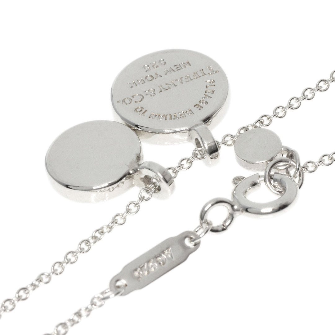 TIFFANY&Co. Necklace SV Silver 1837 Circle Enamel Women Used Authentic