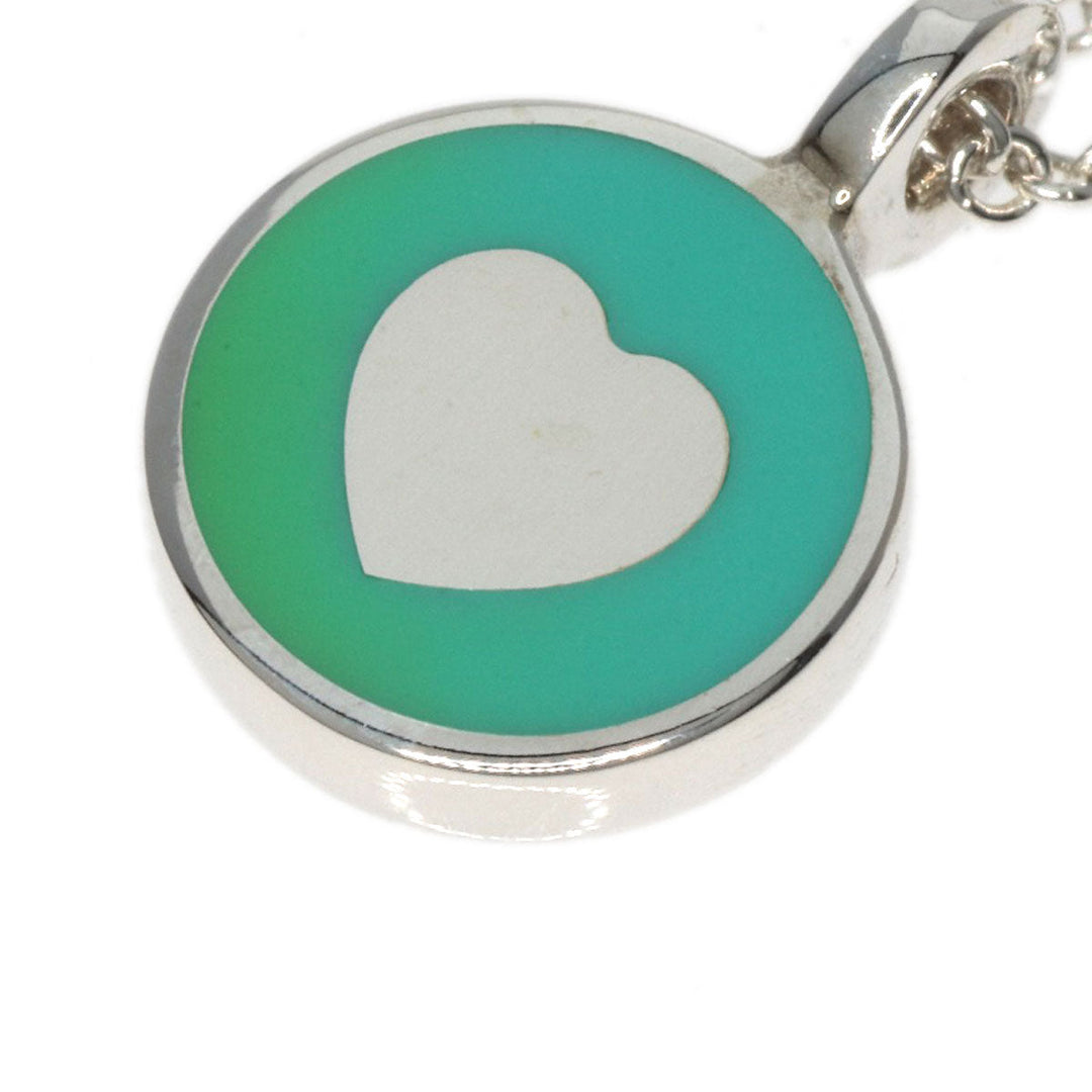 TIFFANY&Co. Necklace SV Silver 1837 Circle Enamel Women Used Authentic