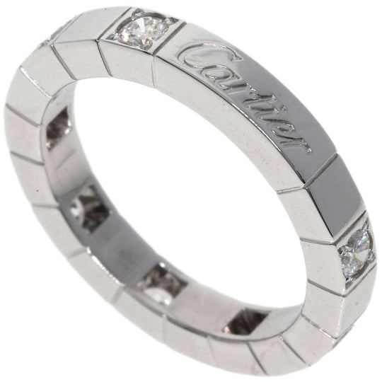 CARTIER Ring K18WG Silver Raniere Half Diamond #47