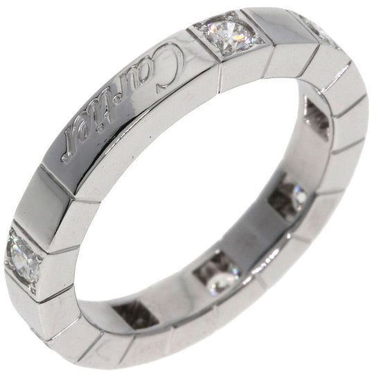 CARTIER Ring K18WG Silver Raniere Half Diamond #47