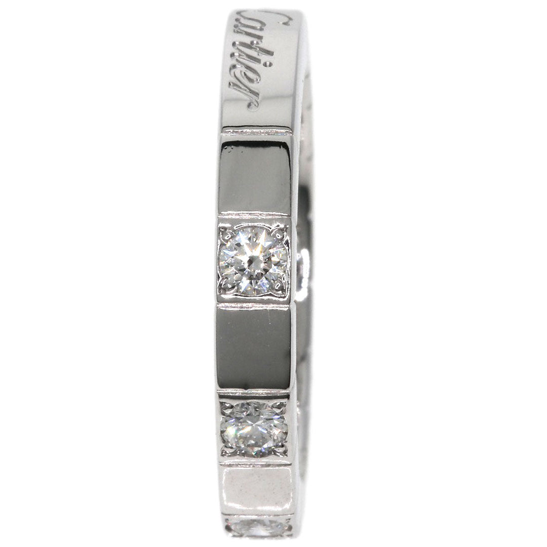 CARTIER Ring K18WG Silver Raniere Half Diamond #47