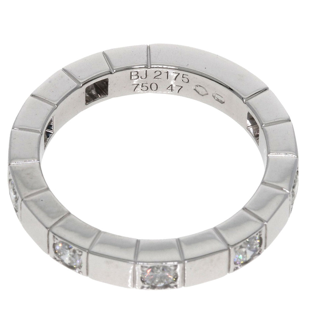 CARTIER Ring K18WG Silver Raniere Half Diamond #47