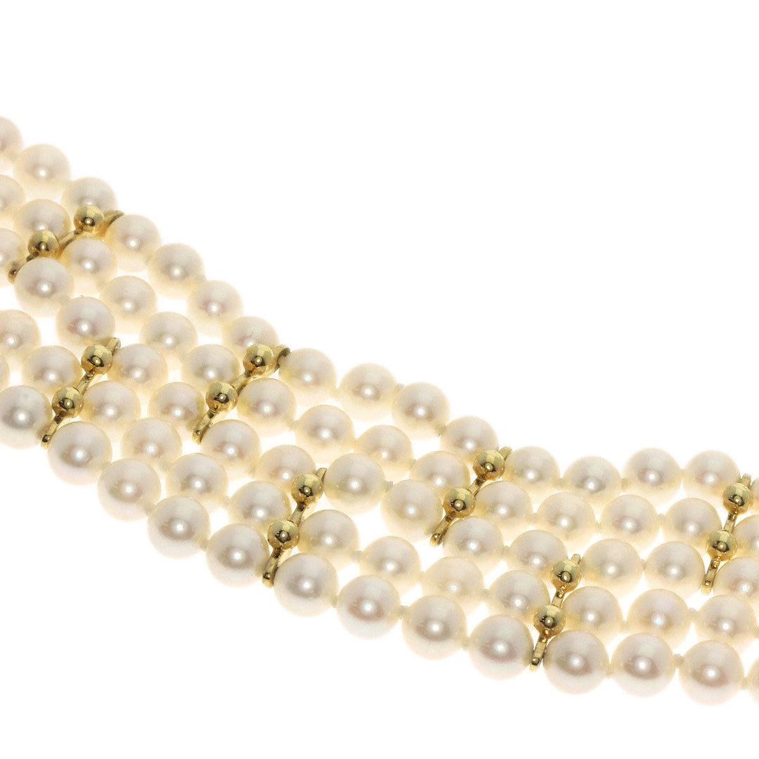 TIFFANY&Co. Necklace 18K Yellow Gold white Pearl Choker Women Used Authentic