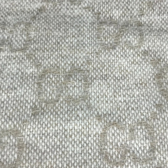 GUCCI Scarf 570603 wool beige GG Shelly line mens Used Authentic