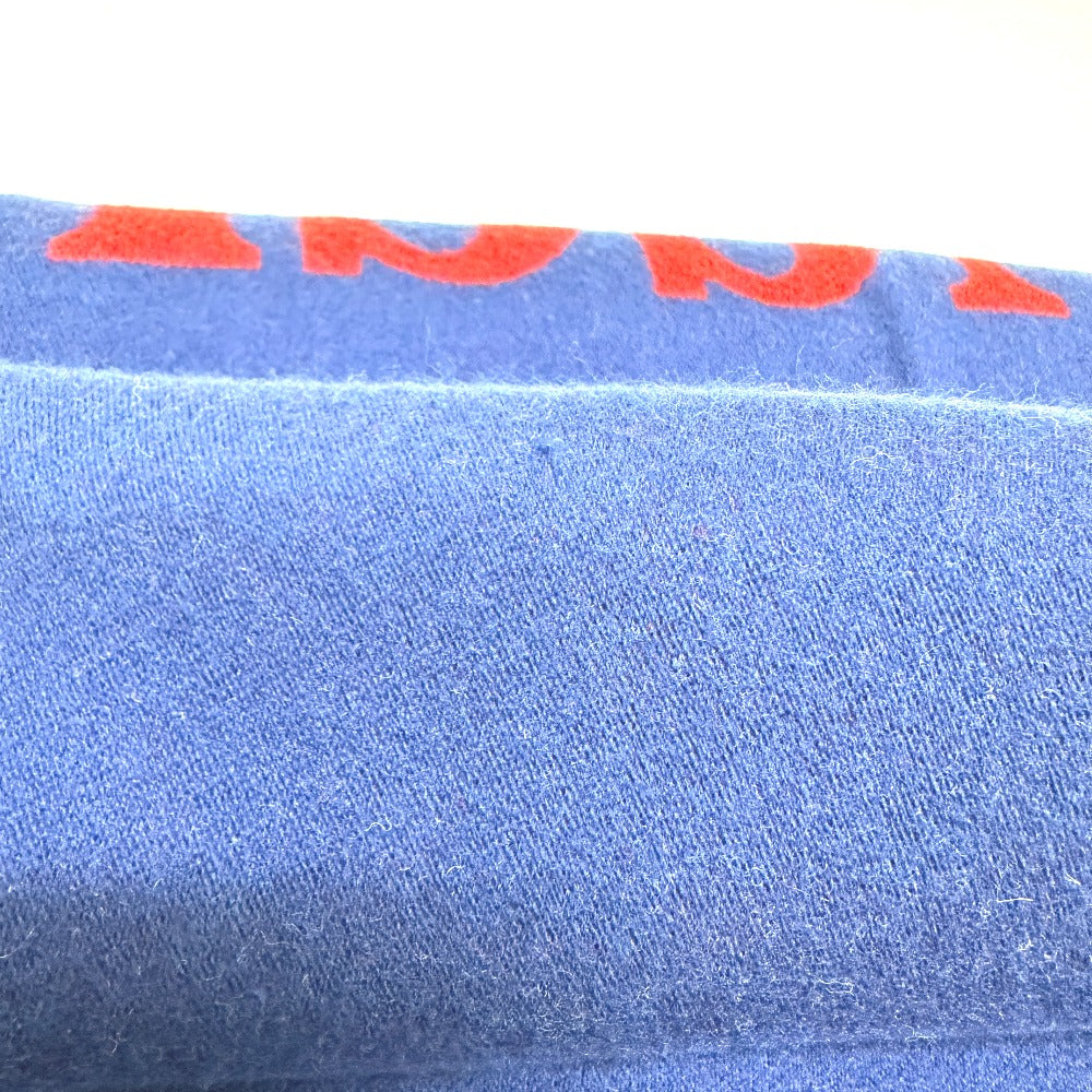 GUCCI Scarf 525559 wool blue logo Women Used Authentic