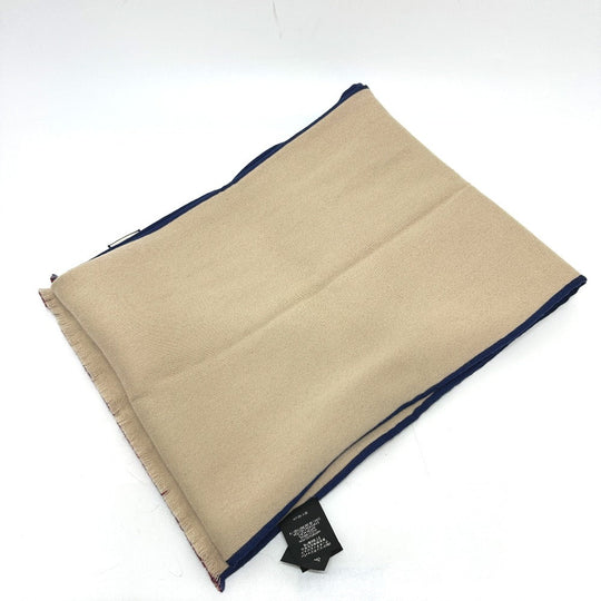 GUCCI Scarf 525559 wool blue logo Women Used Authentic