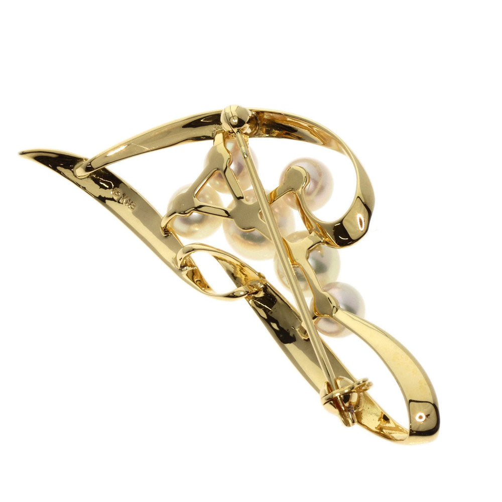 MIKIMOTO Brooch 18K Yellow Gold gold Akoya pearl Pearl Women Used Authentic