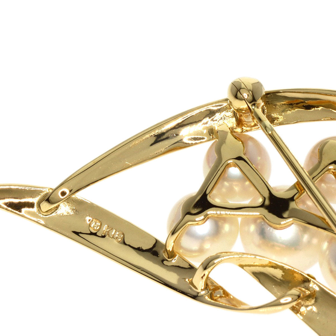 MIKIMOTO Brooch 18K Yellow Gold gold Akoya pearl Pearl Women Used Authentic