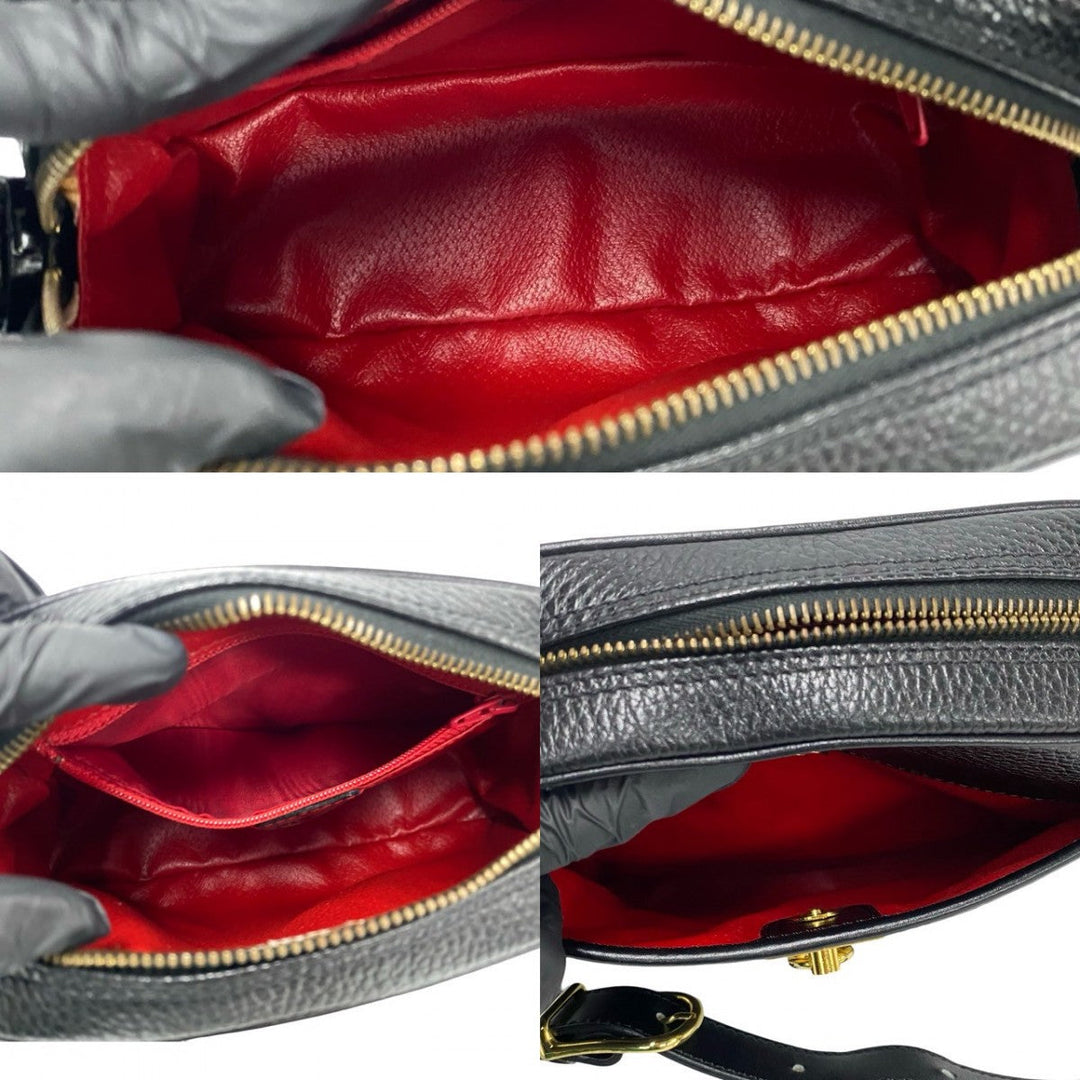 CELINE Shoulder Bag leather black