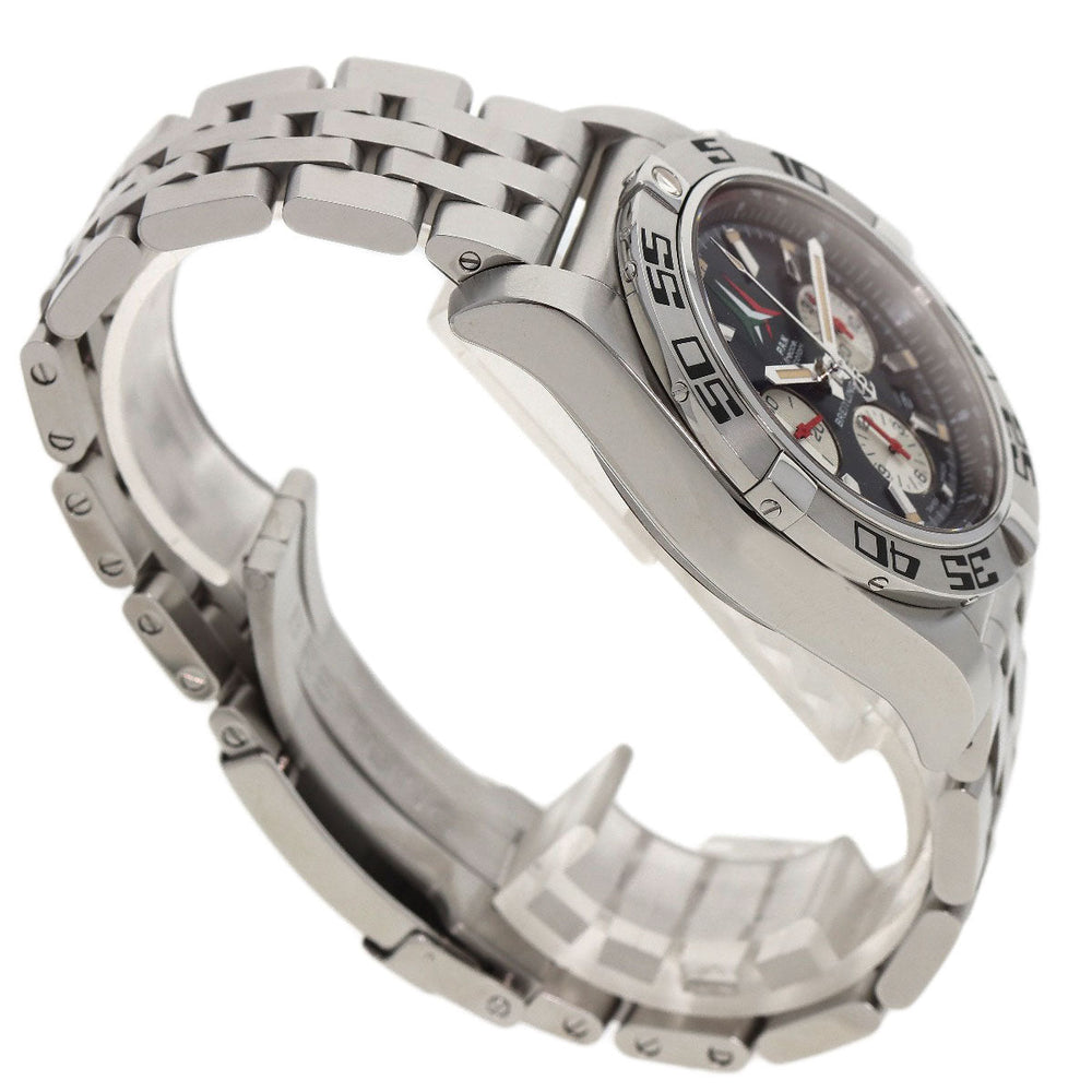 BREITLING Watches Mechanical Automatic AB0110 Stainless Steel , Stainless Steel Silver Chronomat 44 Fretze Tricolori Limited to 1000 pieces worldwide black dial mens Used Authentic