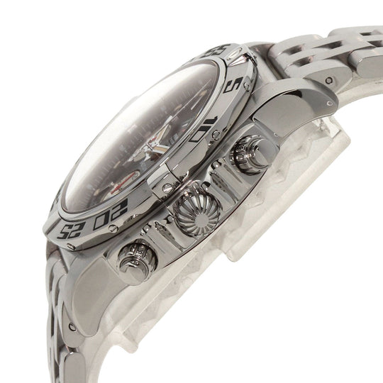 BREITLING Watches Mechanical Automatic AB0110 Stainless Steel , Stainless Steel Silver Chronomat 44 Fretze Tricolori Limited to 1000 pieces worldwide black dial mens Used Authentic