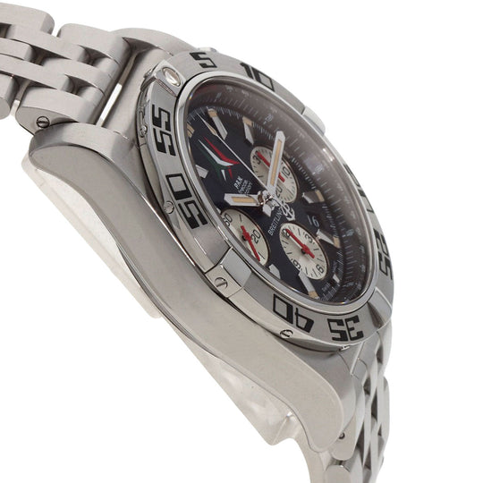 BREITLING Watches Mechanical Automatic AB0110 Stainless Steel , Stainless Steel Silver Chronomat 44 Fretze Tricolori Limited to 1000 pieces worldwide black dial mens Used Authentic