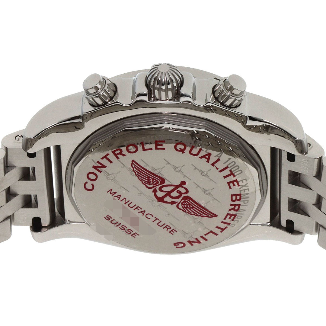 BREITLING Watches Mechanical Automatic AB0110 Stainless Steel , Stainless Steel Silver Chronomat 44 Fretze Tricolori Limited to 1000 pieces worldwide black dial mens Used Authentic