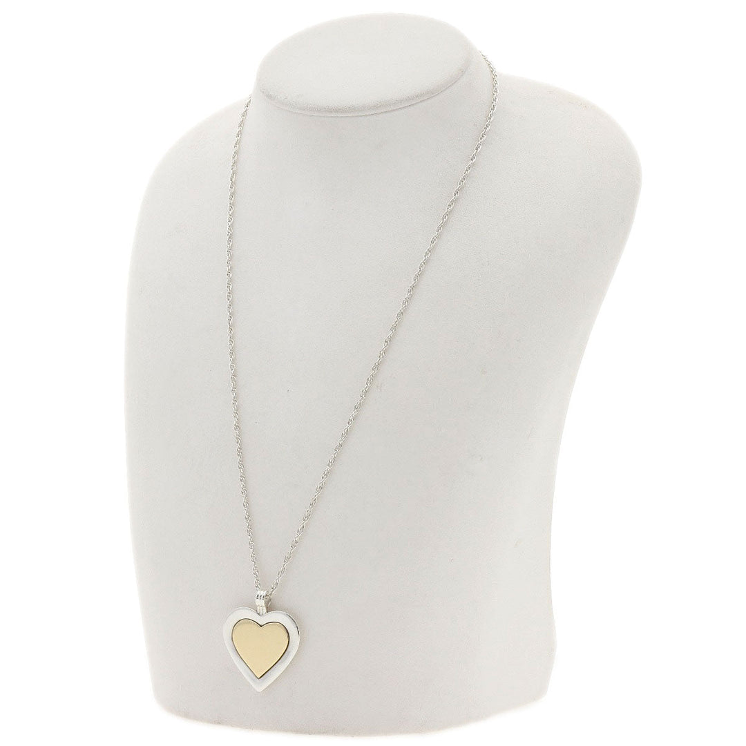 TIFFANY&Co. Necklace SV , K18YG Silver Heart combination Women Used Authentic