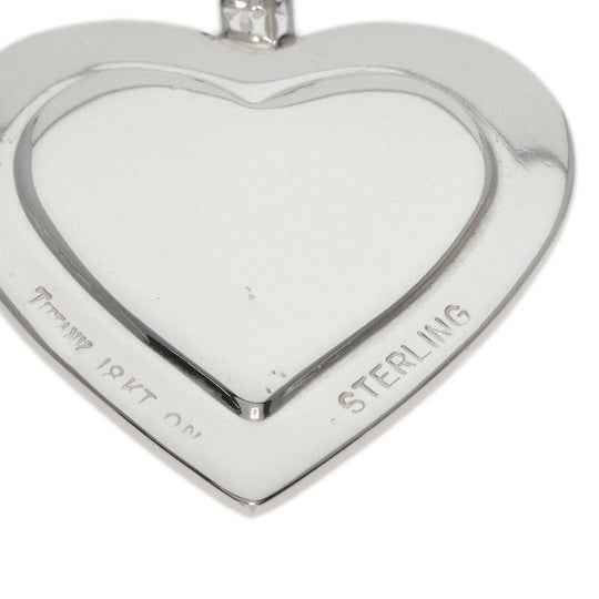 TIFFANY&Co. Necklace SV , K18YG Silver Heart combination Women Used Authentic