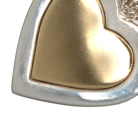 TIFFANY&Co. Necklace SV , K18YG Silver Heart combination Women Used Authentic