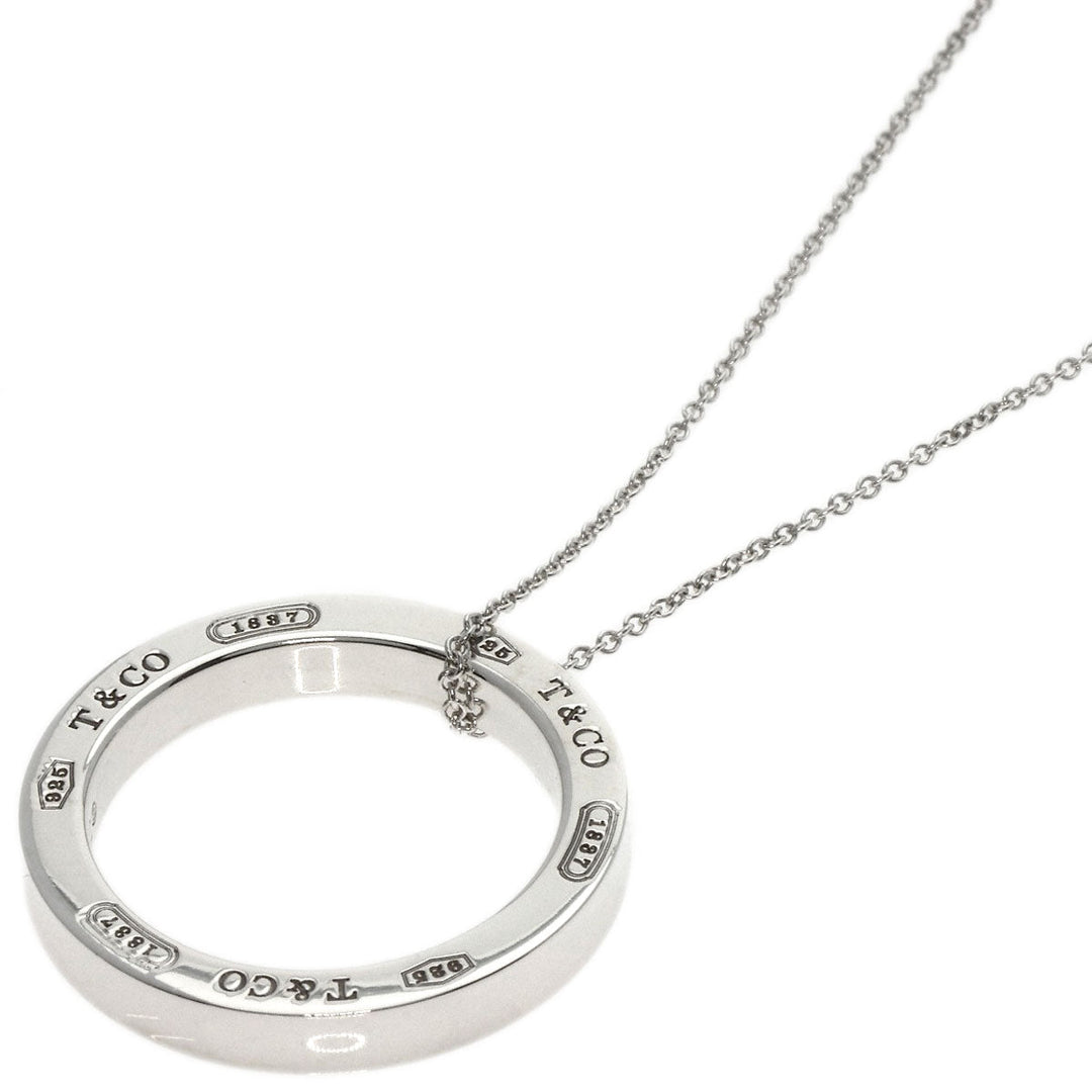 TIFFANY&Co. Necklace SV Silver 1837 Circle Medium Women Used Authentic