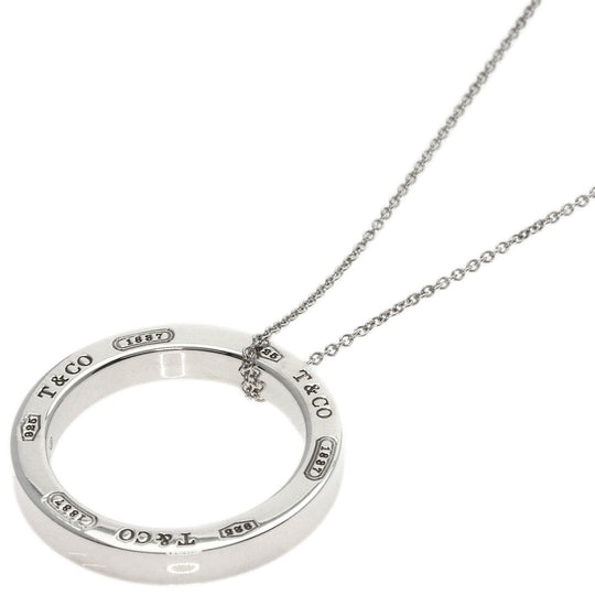 TIFFANY&Co. Necklace SV Silver 1837 Circle Medium Women Used Authentic