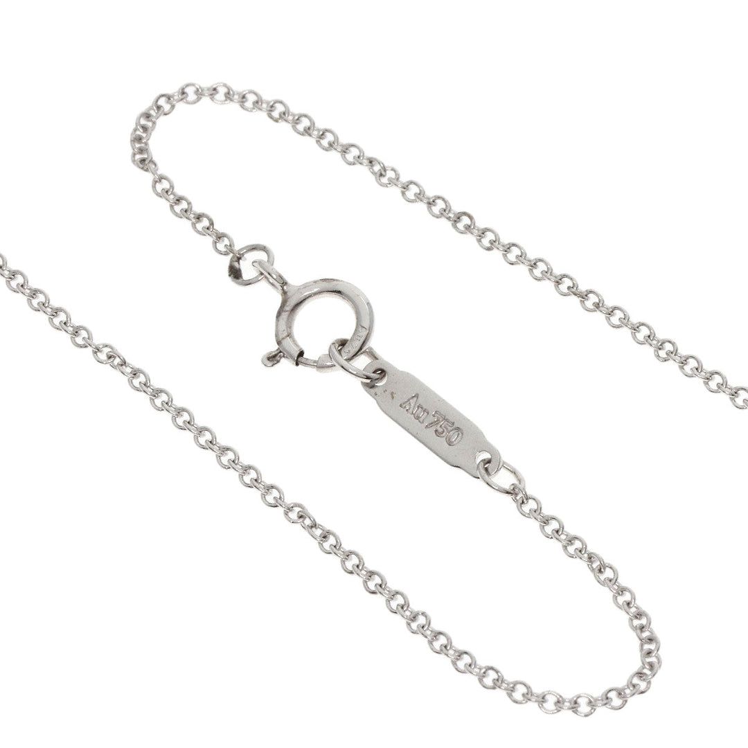 TIFFANY&Co. Necklace PT950 Silver Fleur de lis key diamond